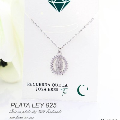 Collar de virgen en plata ley 925