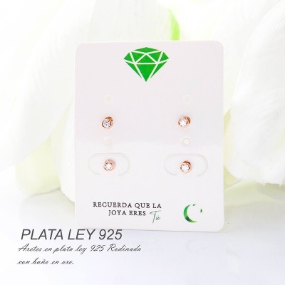 Aretes en plata ley 925
