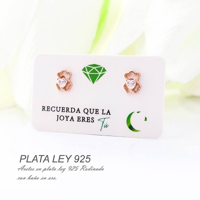 Aretes de oso en plata ley 925