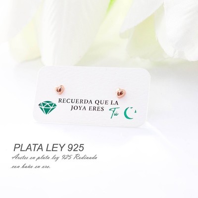 Aretes en forma de corazón en plata ley 925