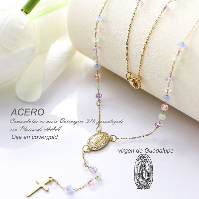 Camándula de la virgen en acero