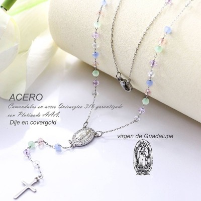 Camándula de la virgen en acero