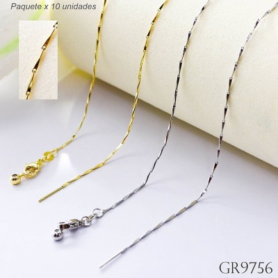 Cadena en covergold paquete x 10