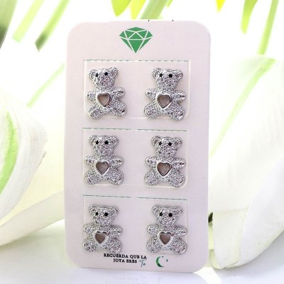 Aretes de oso paquete x 3 en covergold
