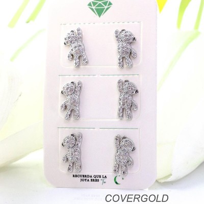 Aretes de oso paquete x 3 en covergold