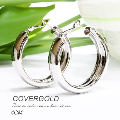Aretes chunky en Rodio