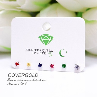 Set de aretes en covergold