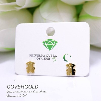 Aretes de oso en covergold