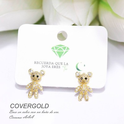 Aretes de oso en covergold