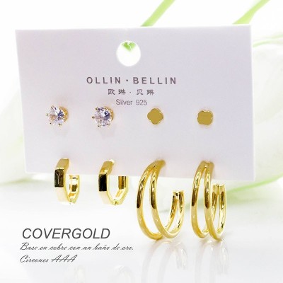 Aretes de oso en covergold
