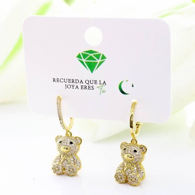 Aretes de oso en covergold
