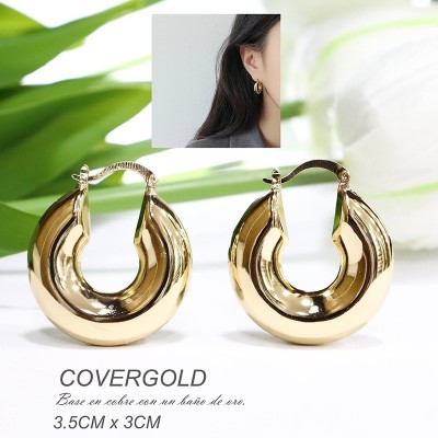 Aretes chunky en Rodio
