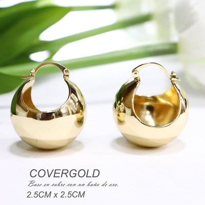 Aretes chunky en Rodio