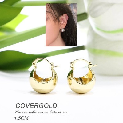 Aretes chunky en Rodio