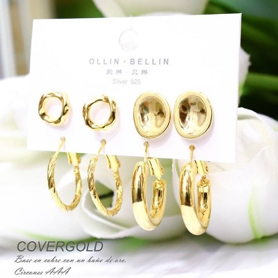 Set de aretes en covergold