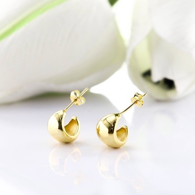 Aretes en plata ley 925 con baño en Rodio