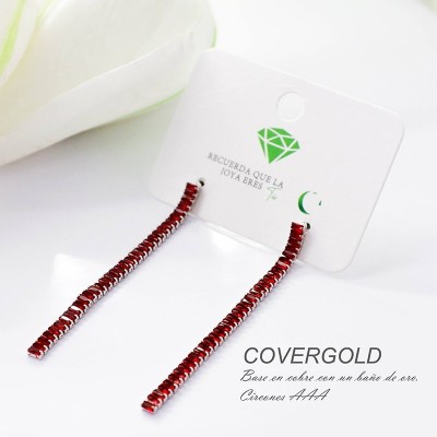 Aretes en covergold con baño en Rodio