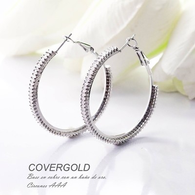 Aretes en covergold con baño en Rodio