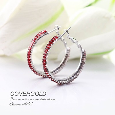 Aretes en covergold con baño en Rodio