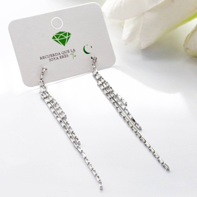 Aretes en covergold con baño en Rodio