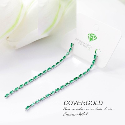 Aretes en covergold con baño en Rodio