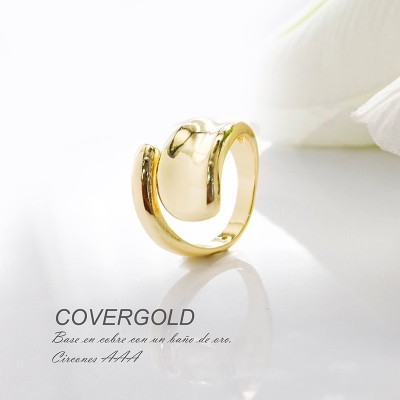 Anillo en covergold con baño en Rodio