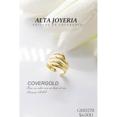 Anillos en covergold con baño en Rodio