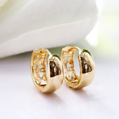 Aretes en covergold con baño en Rodio