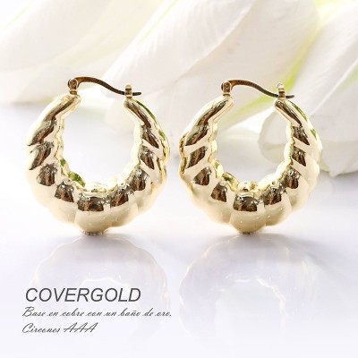 Aretes en covergold con baño en Rodio