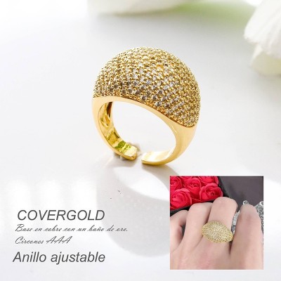 Anillo en covergold con baño en Rodio