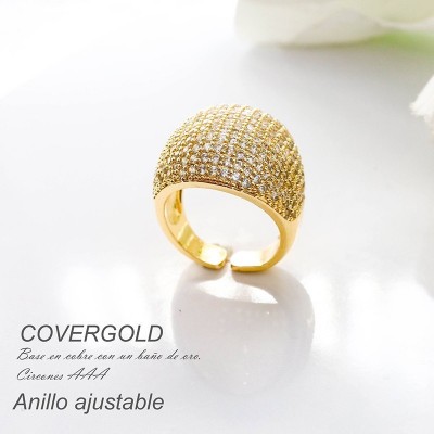 Anillo en covergold con baño en Rodio