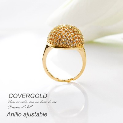 Anillo en covergold con baño en Rodio