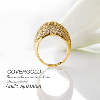 Anillo en covergold con baño en Rodio