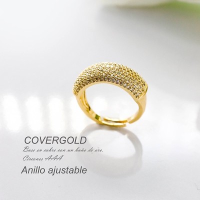 Anillo en covergold con baño en Rodio