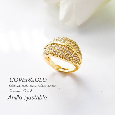 Anillo en covergold con baño en Rodio