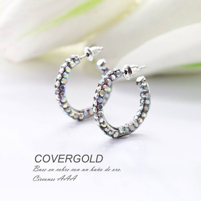 Aretes en covergold con baño en Rodio