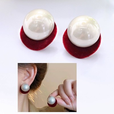 Aretes en gamusa con base en covergold