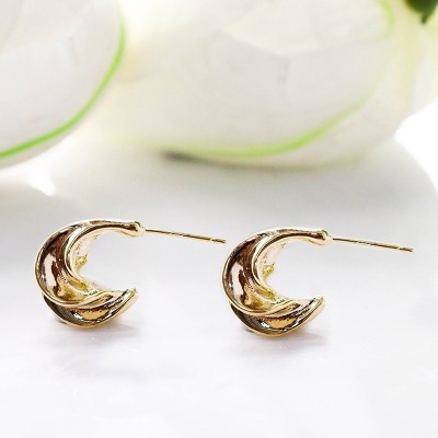Aretes en covergold con baño en Rodio