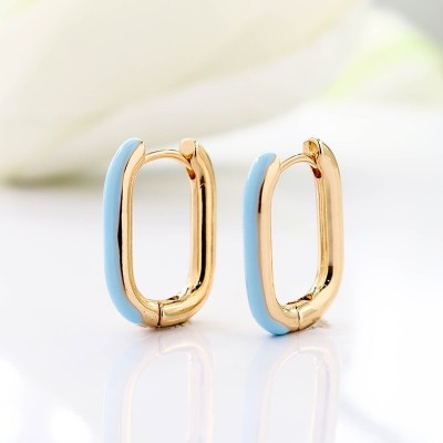 Aretes en covergold con baño en Rodio
