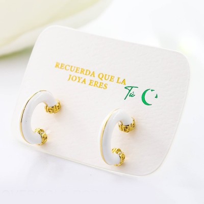 Aretes en covergold con baño en Rodio
