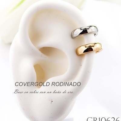 Earcuff en covergold con baño en Rodio