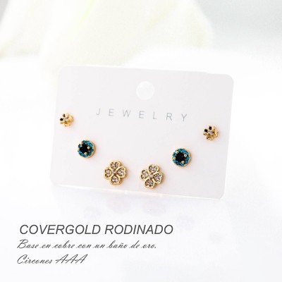 Earcuff en covergold con baño en Rodio