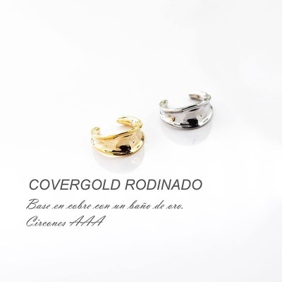 Earcuff en covergold con baño en Rodio