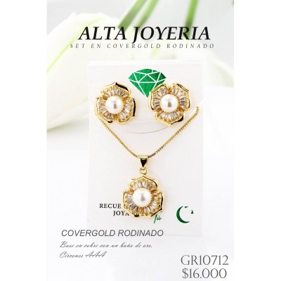 Set en covergold con baño en Rodio