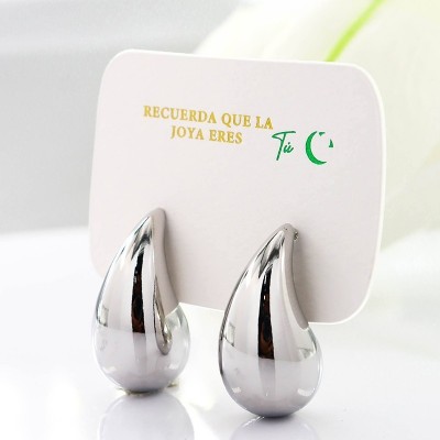 Aretes en covergold con baño en Rodio