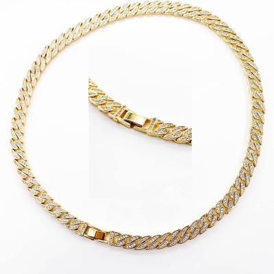 Collar en covergold con baño en Rodio