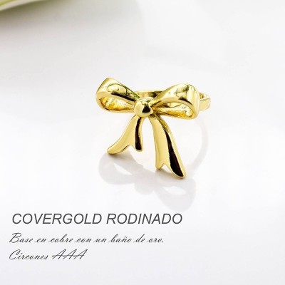 Anillo en covergold con baño en Rodio