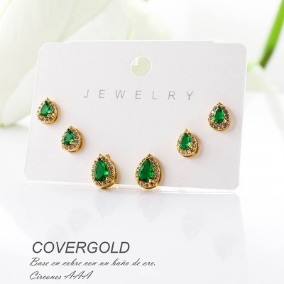 Set de aretes de covergold rodinado