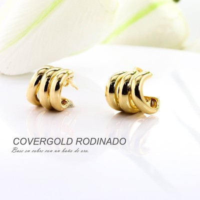 Aretes en covergold rodinado