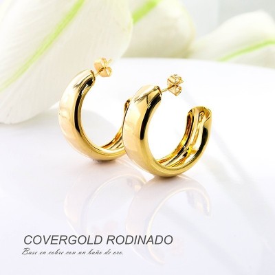 Aretes en covergold rodinado